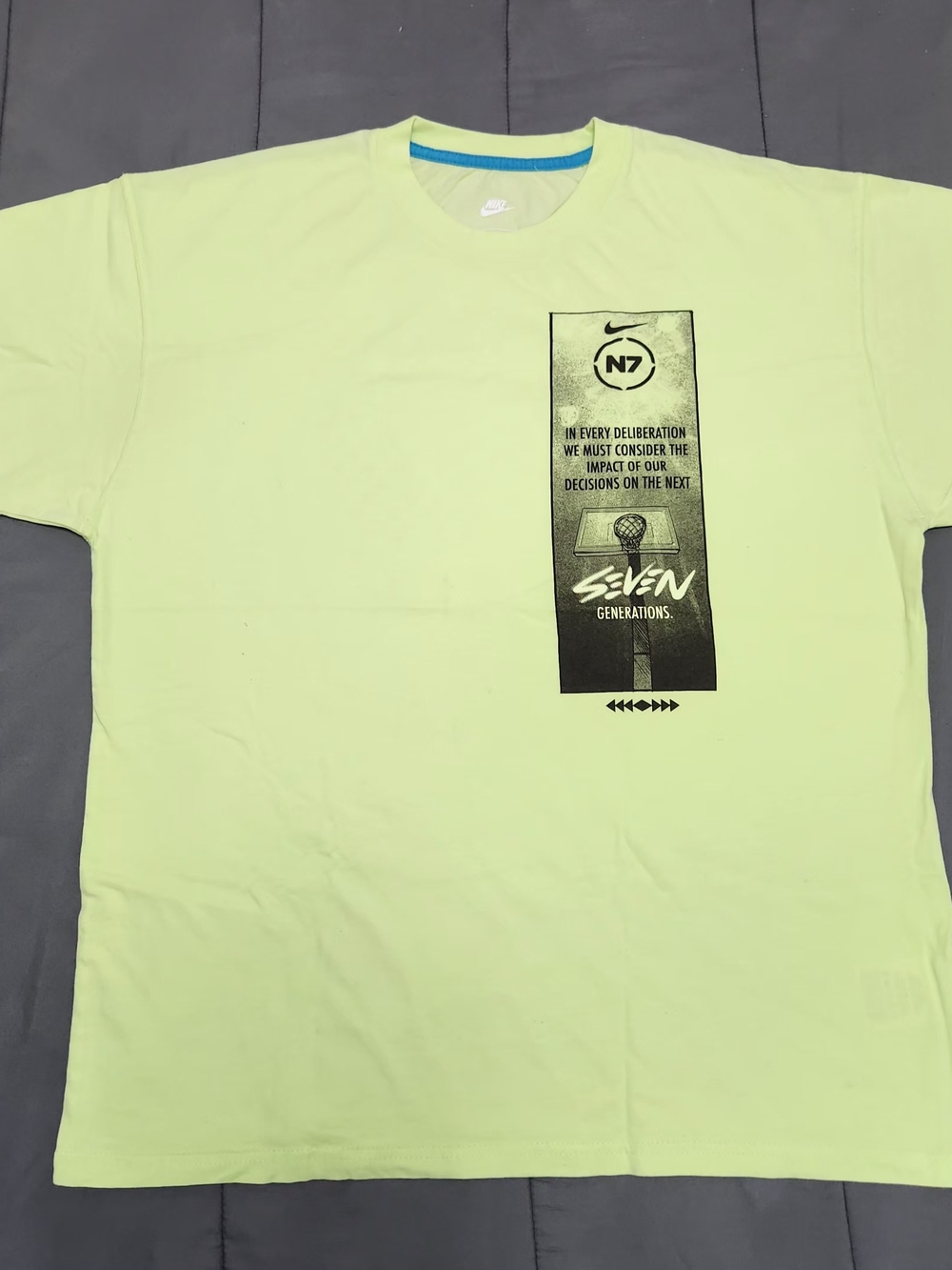 Nike N7 Men's Seven Generations Graphic T-Shirt - Light Yellow